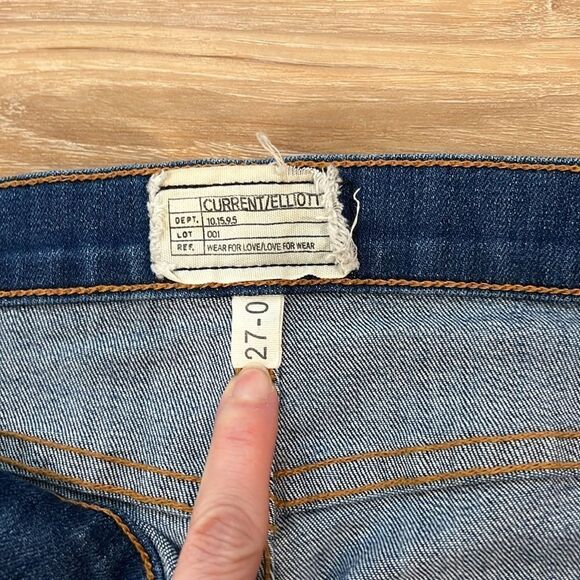 CURRENT/ELLIOTT Distressed Skinny Jeans Size 27 - Picture 3 of 7